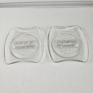 Lot of 2 vintage MCM Holiday Inn glass ashtrays 5.5 x 4